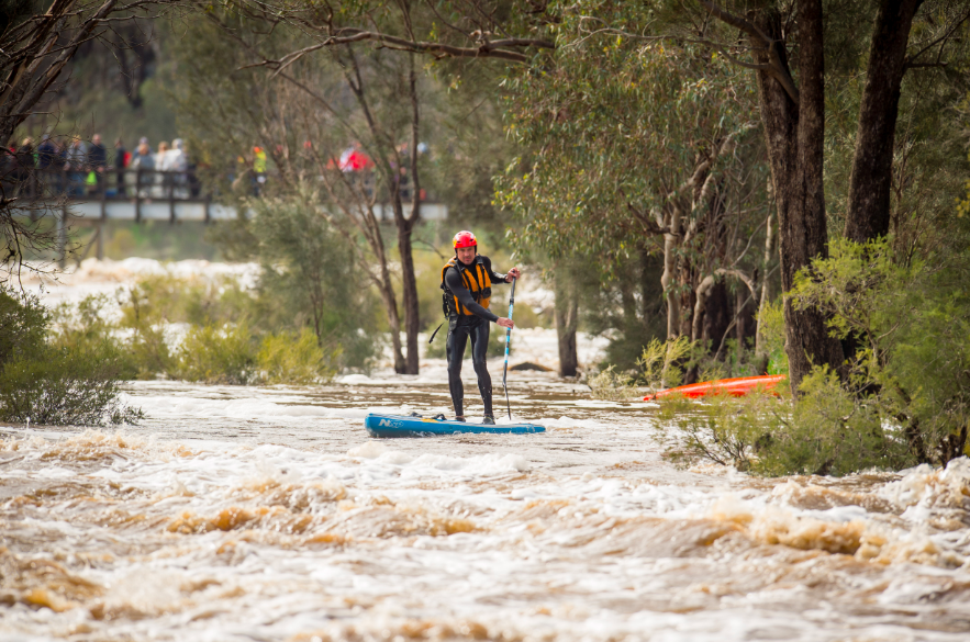 Read more about the article Stand-up paddleboarder makes Avon Descent history